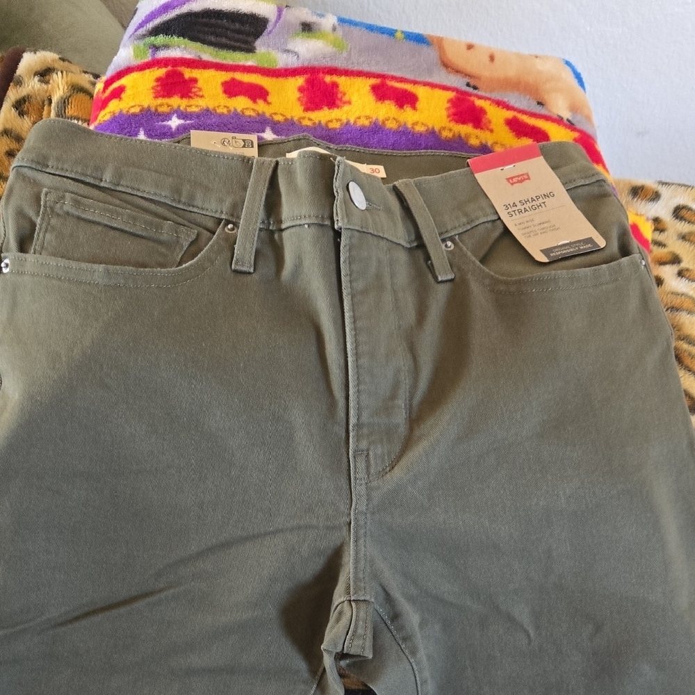 Olive Green Jeans